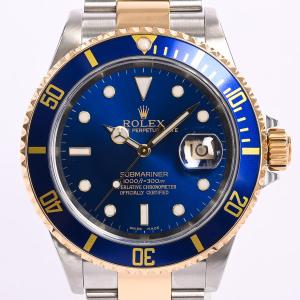 ロレックス サブマリーナー 腕時計 16613 F番 ブルー メンズ 中古A品｜rodeo-shop