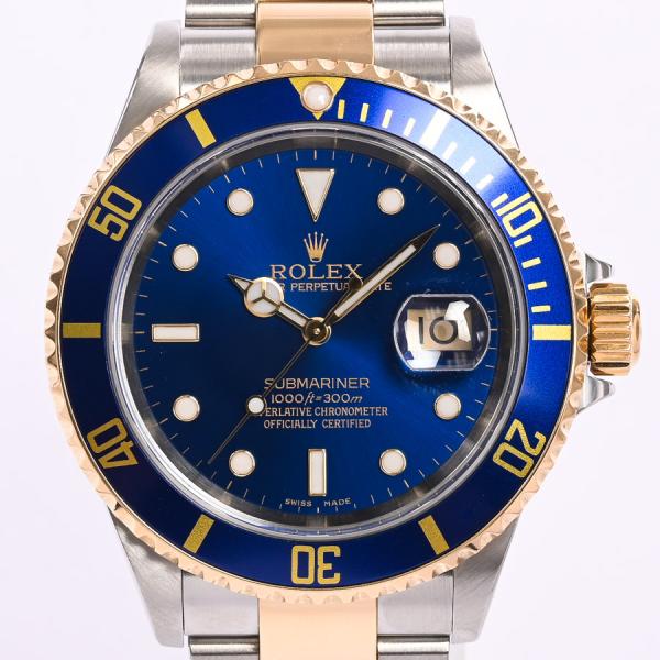 ロレックス サブマリーナー 腕時計 16613 F番 ブルー メンズ 中古A品