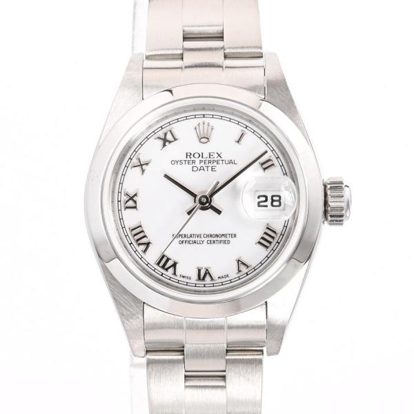 ロレックス オイスターパーペチュアルデイト 腕時計 79160 K番 ホワイトローマン レディース ...