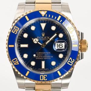 ロレックス サブマリーナー 腕時計 116613LB ランダム品番 ブルー メンズ 中古A品｜rodeo-shop