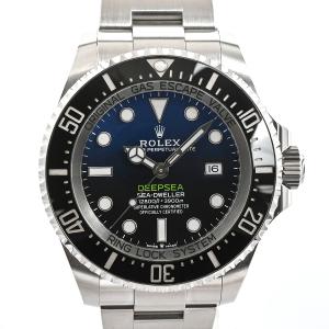 ロレックス ディープシー 腕時計 126660 D-BLUE ランダム品番 ブルー メンズ 中古A品｜rodeo-shop