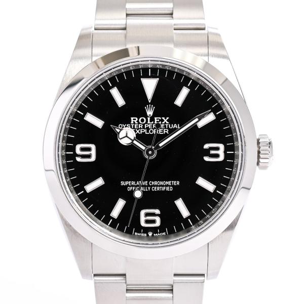 ロレックス エクスプローラー36 腕時計 124270 ランダム品番 ブラック メンズ 中古A品