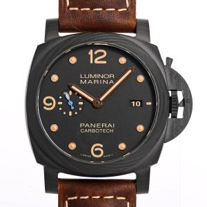 パネライ ルミノールマリーナ1950 カーボテック 3デイズ 腕時計 PAM00661 T番 ブラック メンズ 中古A品