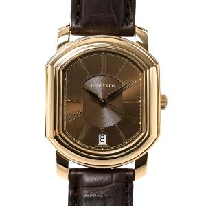 TIFFANY&Co. ティファニー インタリオ 腕時計 L0810 クオーツ グレー  