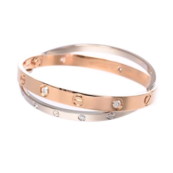 カルティエ ラブブレス ブレスレット  メーカーサイズ:16/最大幅:約13mm  レディース 中古...