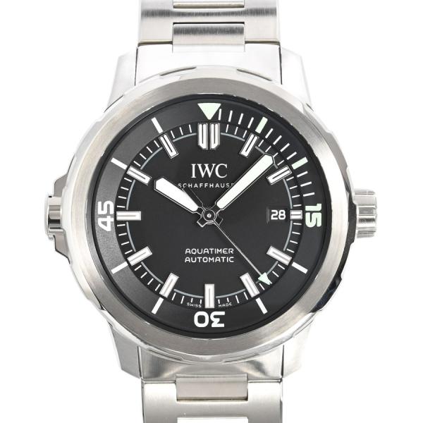 アイダブリュシー アクアタイマー オートマティック 腕時計 IW328803  ブラック メンズ 中...