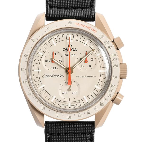 スウォッチ MISSION TO JUPITER 腕時計 SO33C100  アイボリー メンズ 中...