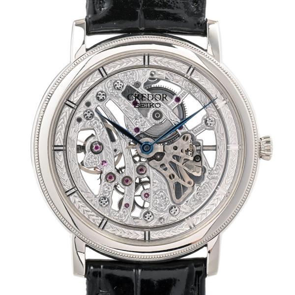 クレドール シグノ メカニカル 腕時計 GBBD985  スケルトン メンズ 中古A品