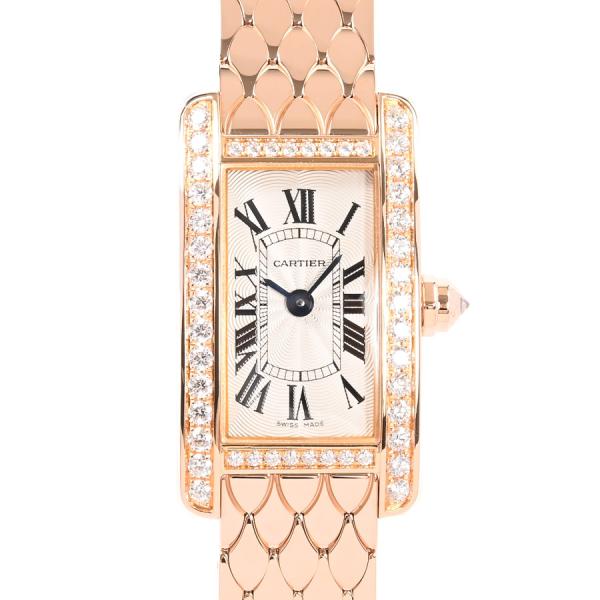 カルティエ ミニタンクアメリカン 腕時計 WB710012  シルバー レディース 中古A品