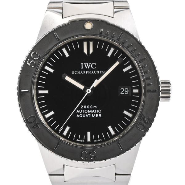 アイダブリュシー アクアタイマー 腕時計 3536-002  ブラック メンズ 中古A品