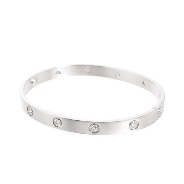 カルティエ ラブブレス ブレスレット  メーカーサイズ:19/幅約6mm B6010919 レディー...