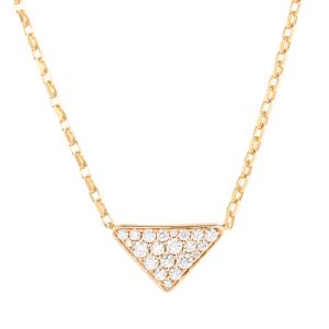 プラダ マイクロトライアングル ネックレス 1JCA38 レディース 中古A品