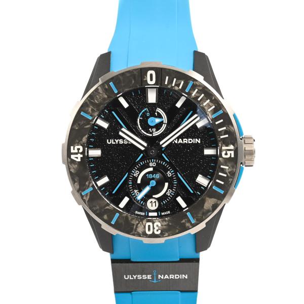 ユリスナルダン ダイバー ネット アズール 腕時計 1183-170-2B/3A  ブラック メンズ...