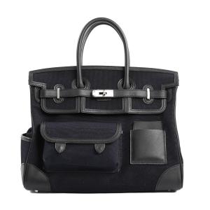 エルメス バーキンカーゴ35 ハンドバッグ ブルーマリン ユニセックス Y 2020年 中古SA品