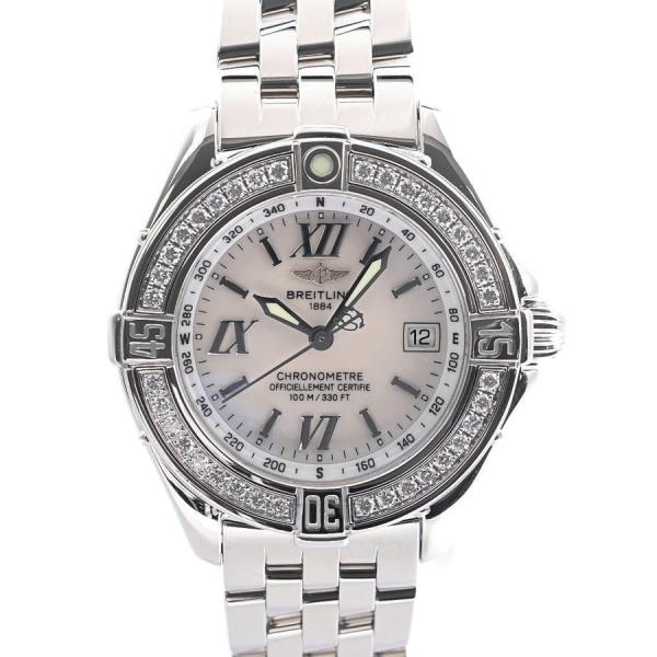 ブライトリング コックピット 腕時計 A71365  ホワイトシェル レディース 中古A品
