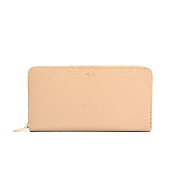 セリーヌ ロングジップウォレット 長財布  10B553 ベージュ レディース  中古B品