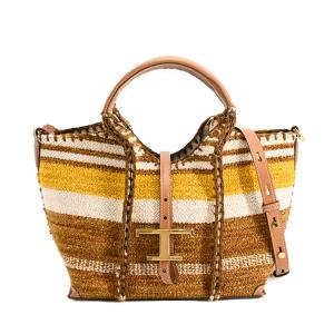 トッズ Tタイムレス2WAYハンドバッグ ハンドバッグ ブラウン レディース 中古AB品