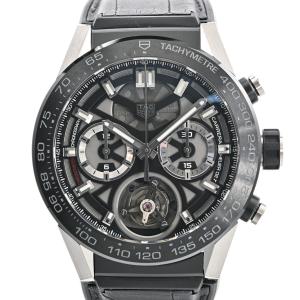 タグホイヤー カレラ ホイヤー02T フライングトゥールビヨン 腕時計 CAR5A8Y.FC6377 スケルトン メンズ 中古A品