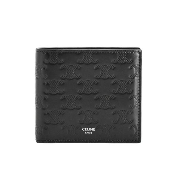 セリーヌ バイフォールドウォレット 二つ折財布  10B653 ブラック メンズ  中古A品