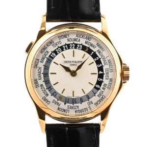 パテックフィリップ ワールドタイム 腕時計 5110J-001 ホワイト メンズ 中古A品