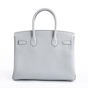 エルメス バーキン30 ハンドバッグ ブルーグ...の詳細画像2