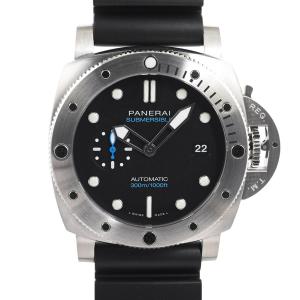 パネライ サブマーシブル クアランタクアトロ 腕時計 PAM01596 ブラック メンズ 中古A品