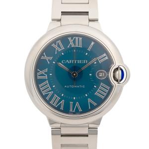 カルティエ バロンブルー 40mm 腕時計 WSBB0061 ブルー メンズ 中古SA品