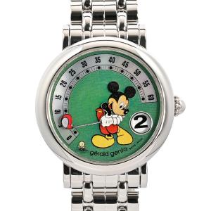 ジェラルドジェンタ レトロファンタジー 28mm 腕時計 G.3622 グリーン レディース 中古A品