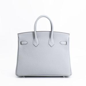エルメス バーキン25 ハンドバッグ ブルーグ...の詳細画像2