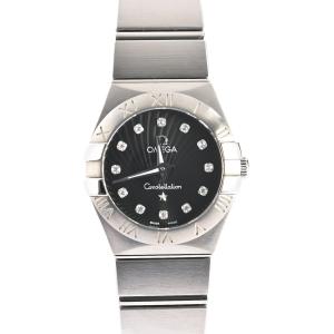 オメガ コンステレーション 腕時計 123.10.24.60.51.001 ブラック レディース 中古A品