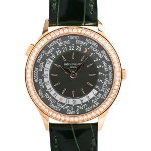 パテックフィリップ ワールドタイム 腕時計 7130R-014 グリーン メンズ 中古A品