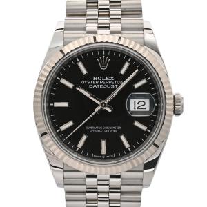 ロレックス デイトジャスト 腕時計 126234/J ランダム品番 ブラック メンズ 中古A品
