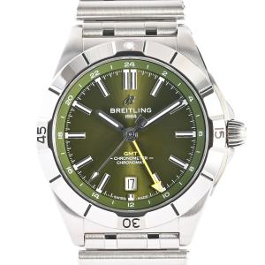 ブライトリング クロノマット オートマティック GMT 40 ヤニス・アデトクンボ 腕時計 A32398A11L1A1 グリーン メンズ