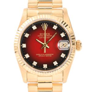 ロレックス デイトジャスト 腕時計 68278G 8番 レッド ボーイズ 中古A品