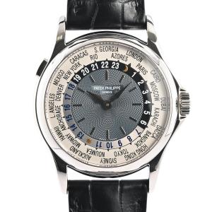 パテックフィリップ コンプリケーション ワールドタイム 腕時計 5110P-001 グレー メンズ 中古A品