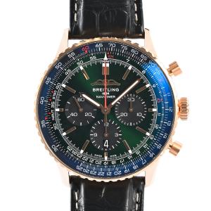 ブライトリング ナビタイマー B01 クロノグラフ46 腕時計 RB0137241L1P1 グリーン メンズ 中古A品