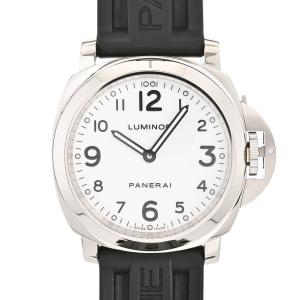 パネライ ルミノール ベース 腕時計 PAM00114 N番 ホワイト メンズ 中古A品