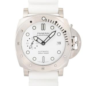 パネライ サブマーシブル 腕時計 PAM01590 ホワイト メンズ 中古A品