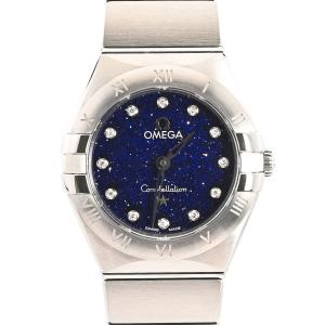 オメガ コンステレーション 腕時計 131.10.25.60.53.001 ブルー レディース 中古A品
