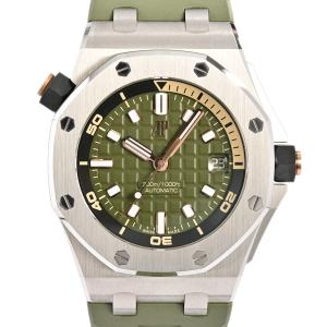 オーデマピゲ ロイヤルオーク オフショア ダイバー 腕時計 15720ST.OO.A052CA.01 グリーン メンズ 中古SA品