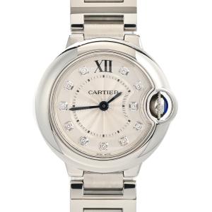 カルティエ バロンブルーSM 腕時計 WE902073 ホワイト メンズ 中古A品