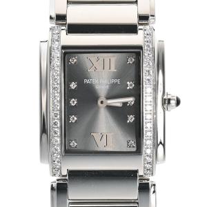 パテックフィリップ Twenty-4 腕時計 4910/10A-010 グレー レディース 中古A品