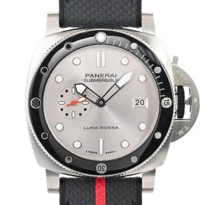 パネライ サブマーシブル クアランタ クアトロ ルナ ロッサ 腕時計 PAM01681 シルバー メンズ 中古A品