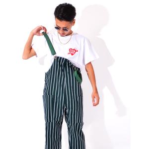 COOKMAN クックマン オーバーオール メンズ レディース 大きいサイズ Fisherman's Bib Overall STRIPE ストライプ ダークグリーン フィッシャーマンズ 231-03857｜RODEO BROS