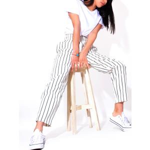 COOKMAN クックマン シェフパンツ chef pants メンズ レディース Stripe WHITE BLACK ストライプ 231-11801｜rodeobros