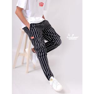 COOKMAN クックマン シェフパンツ カーゴパンツ chef pants メンズ レディース ユニセックス Chef Cargo Pants Black Stripe コックマン 231-93885｜rodeobros