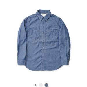 FULLCOUNT フルカウント シャンブレーシャツ メンズ 綿 100 Chambray Shirt 40年代 U.S.N. シャンブレー 4810-22｜rodeobros