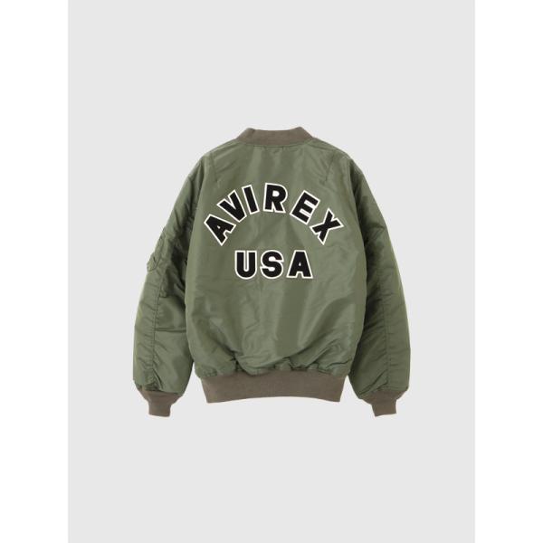 AVIREX アビレックス MA-1 メンズ マーシャル ロゴ MA-1 アップリケロゴ フライトジ...