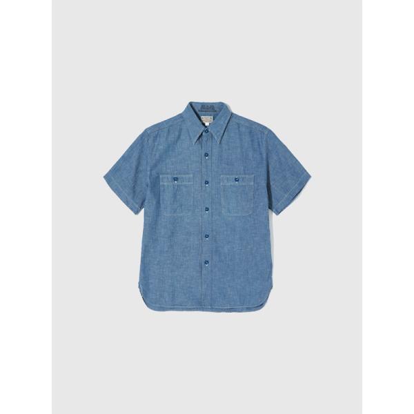 BUZZ RICKSON'S バズリクソンズ シャツ 半袖 メンズ レディース シャンブレーシャツ ...