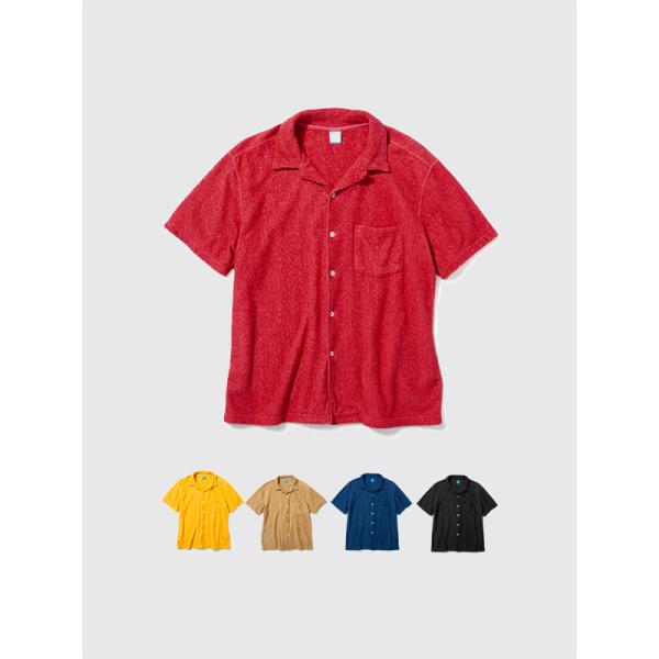 Good On グッドオン シャツ 半袖 パイル地 ダブルパイル 開襟シャツ GOST-2506 タ...